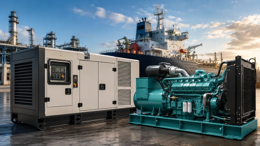 Gerador e motor industrial